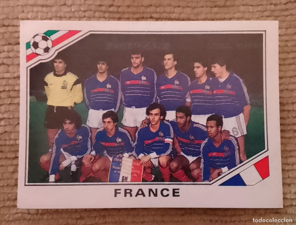 Fu&szlig;ball-Sticker: CROMO MEXICO 86. FRANCE. ALINEACION. 165. PANINI.