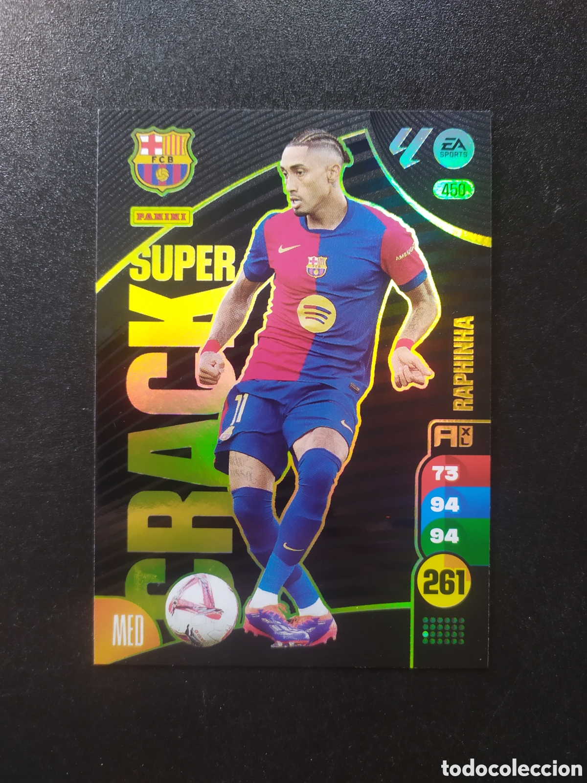 Cromos de f&uacute;tbol: Adrenalyn 2024 2025 24 25 panini Raphinha super crack n&deg; 450 Barcelona