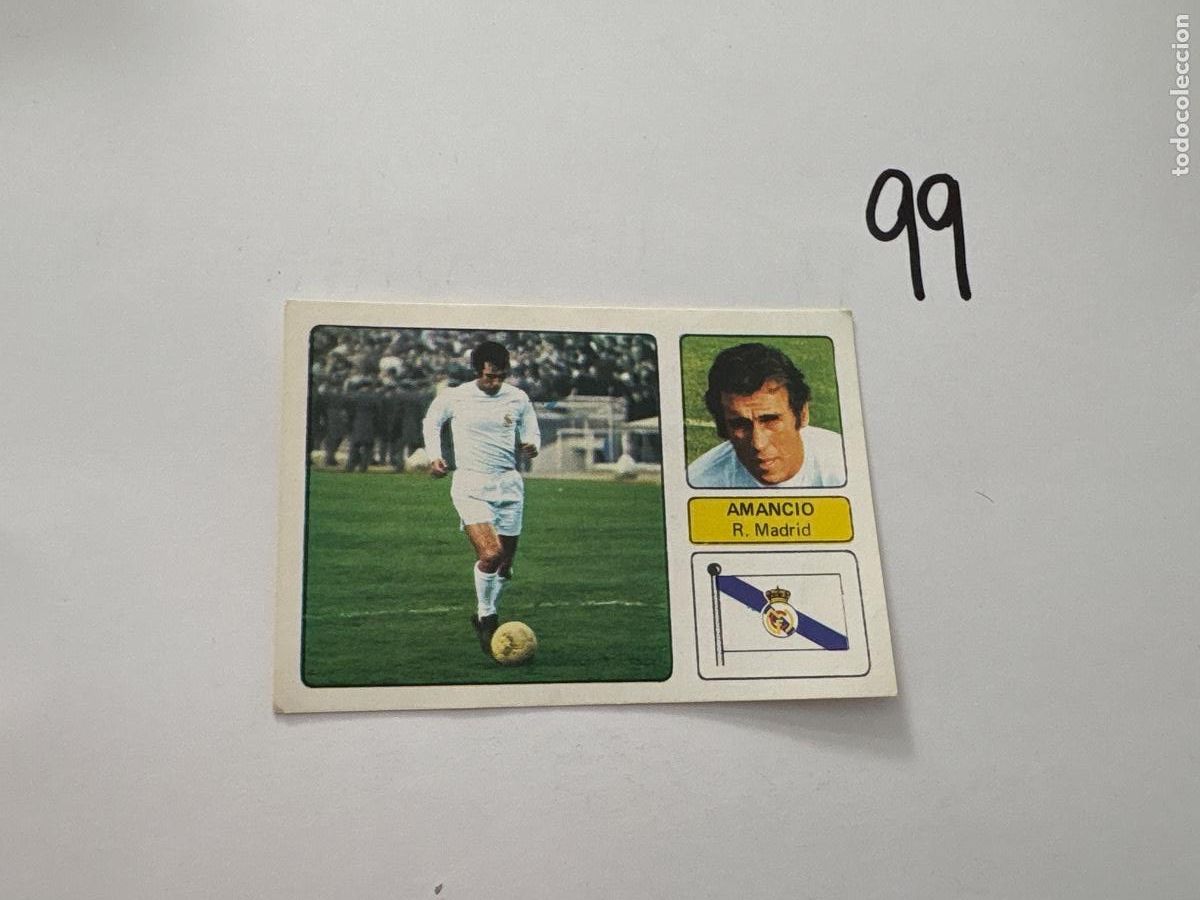 Fu&szlig;ball-Sticker: 22. CROMO REAL MADRID AMANCIO FHER 1973-1974 73-74 SIN PEGAR
