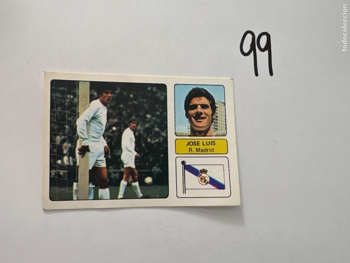 Fu&szlig;ball-Sticker: 22. CROMO REAL MADRID JOS&Eacute; LUIS FHER 1973-1974 73-74 SIN PEGAR