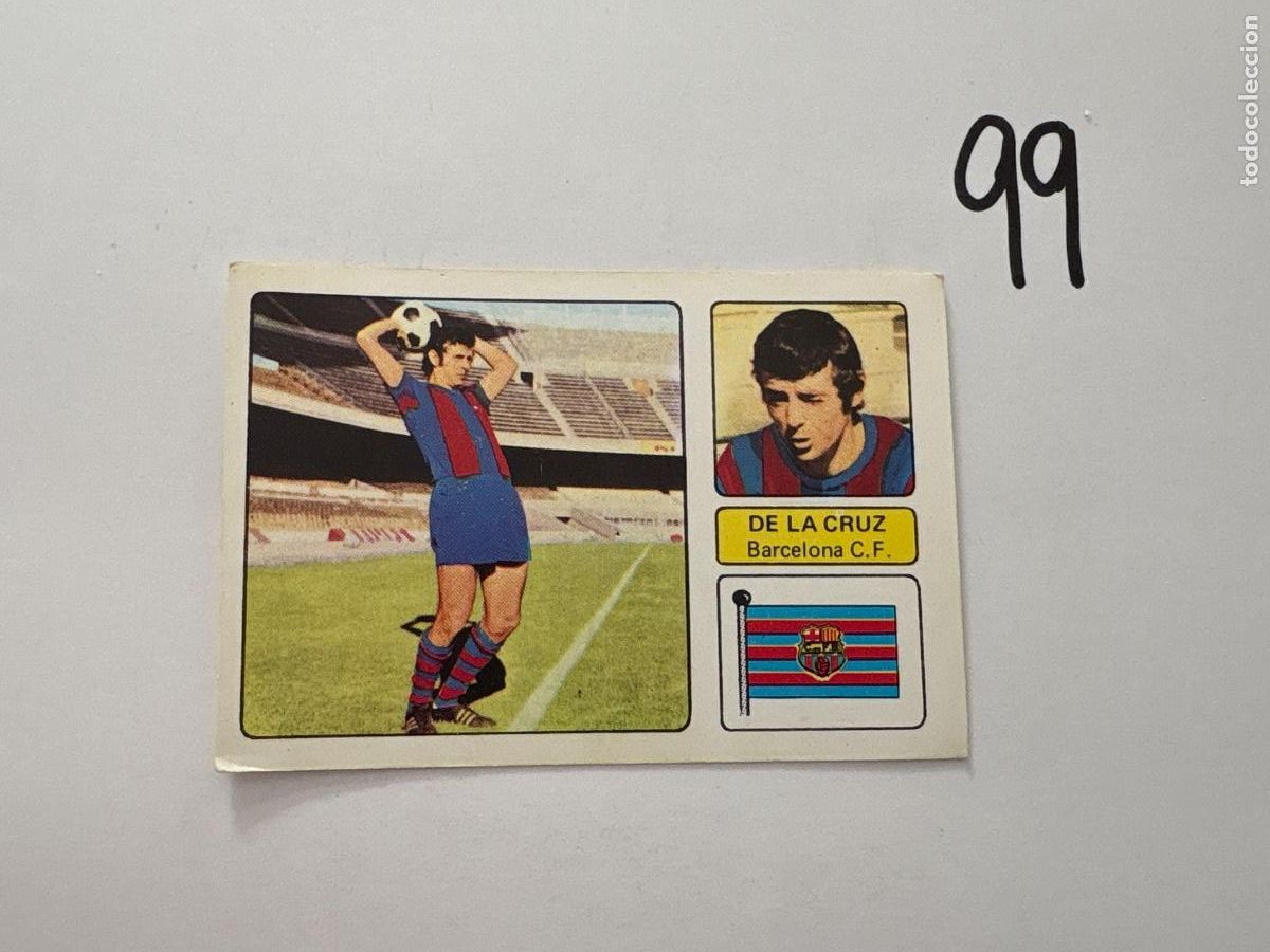 Fu&szlig;ball-Sticker: 22. CROMO BARCELONA DE LA CRUZ FHER 1973-1974 73-74 SIN PEGAR