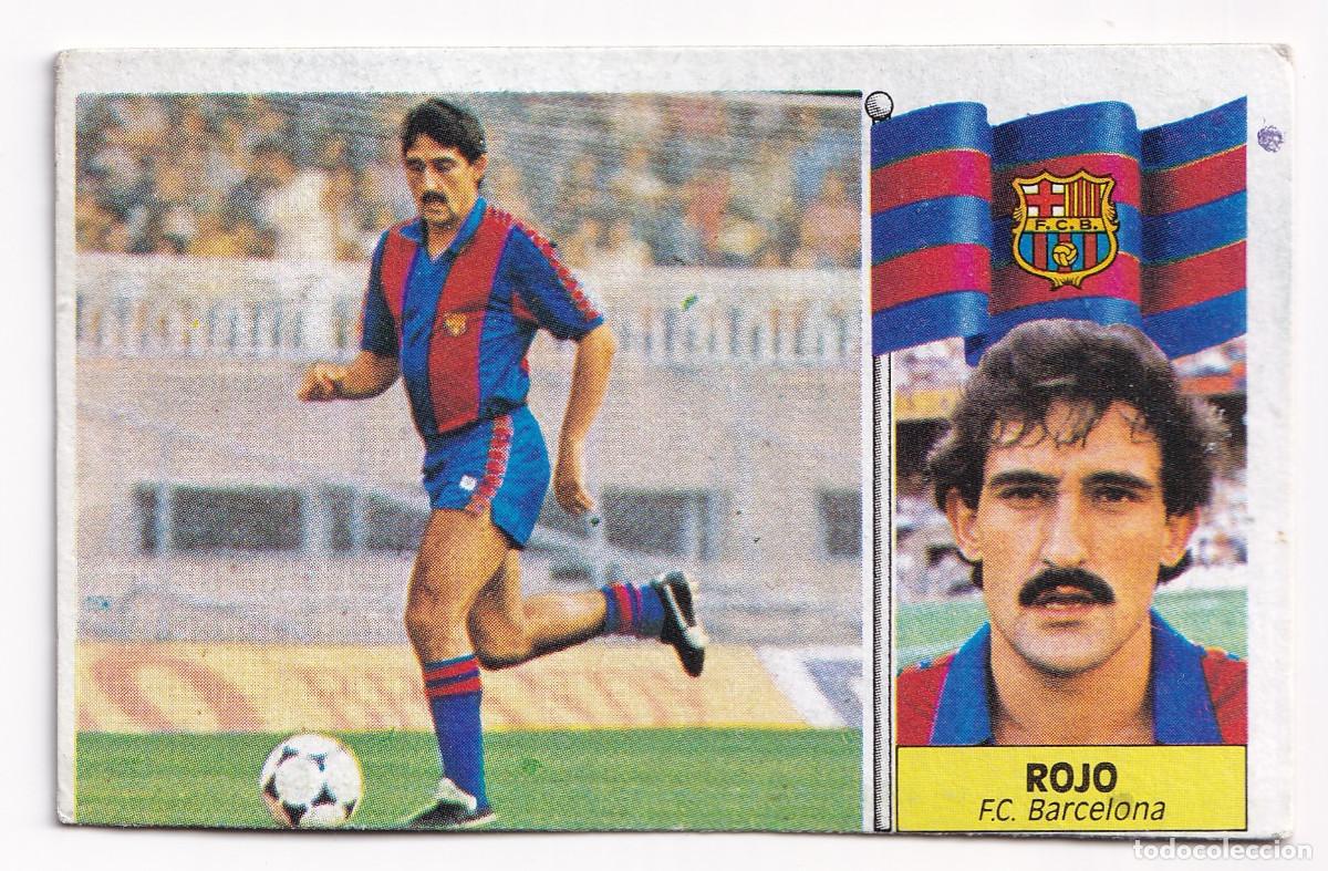 Cromos de Futebol: Cromo f&uacute;tbol Rojo Barcelona liga 1986 1987 Ediciones Este