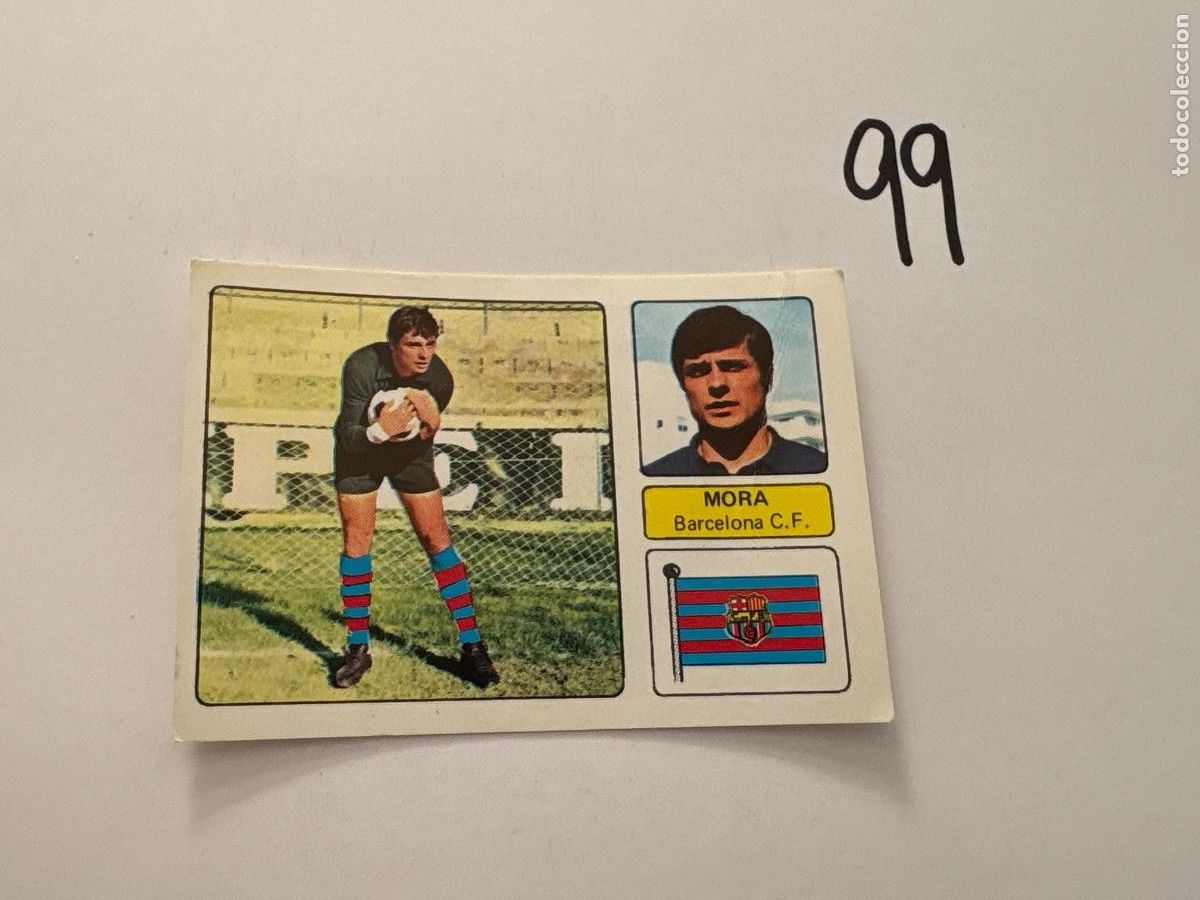 Football Stickers: 22. CROMO BARCELONA MORA FHER 1973-1974 73-74 SIN PEGAR