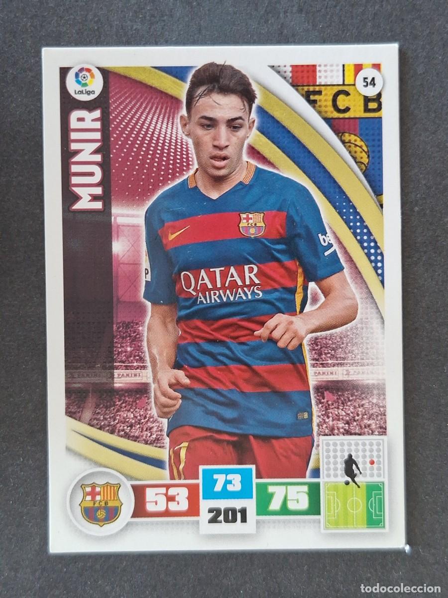 Football Stickers: MUNIR F. C. BARCELONA 54 PANINI ADRENALYN XL 2015 2016 15 16