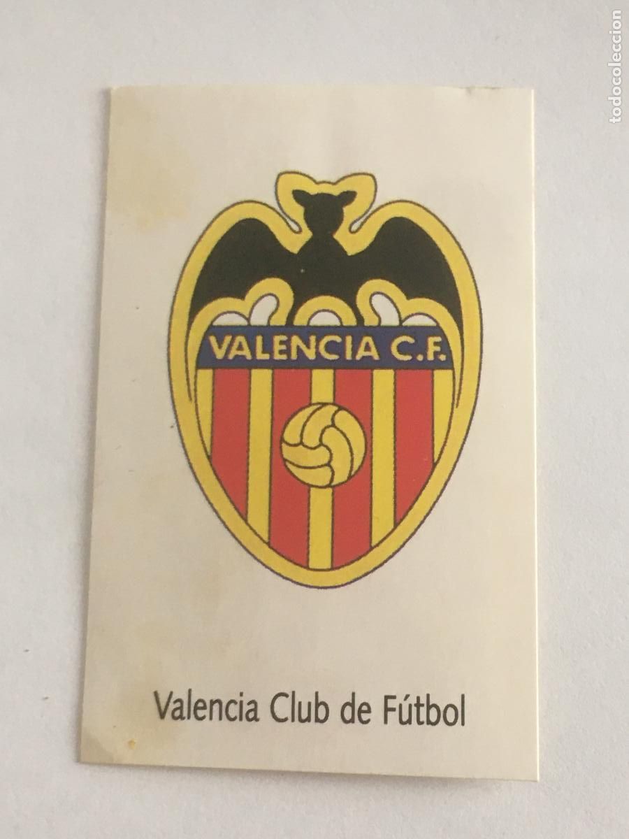 Football Stickers: escudo valencia cromo n&ordm; 205 bimbo liga futbol 91 92 1991 1992 cromo nunca pegado