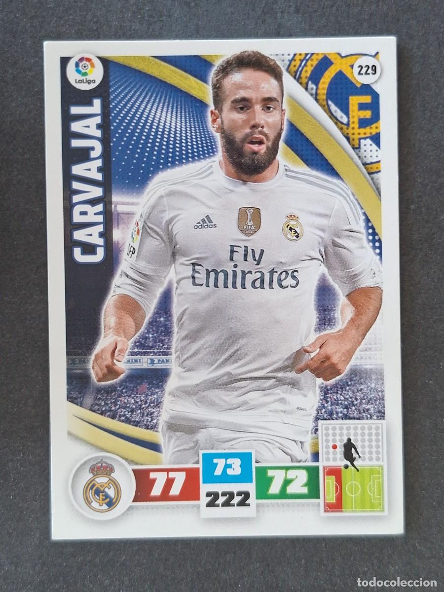 Cromos de f&uacute;tbol: CARVAJAL REAL MADRID 229 PANINI ADRENALYN XL 2015 2016 15 16