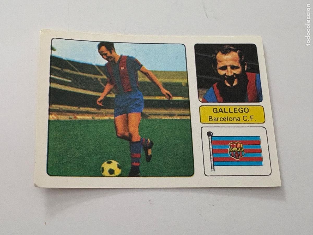 Football Stickers: 22. CROMO BARCELONA GALLEGO FHER 1973-1974 73-74 SIN PEGAR