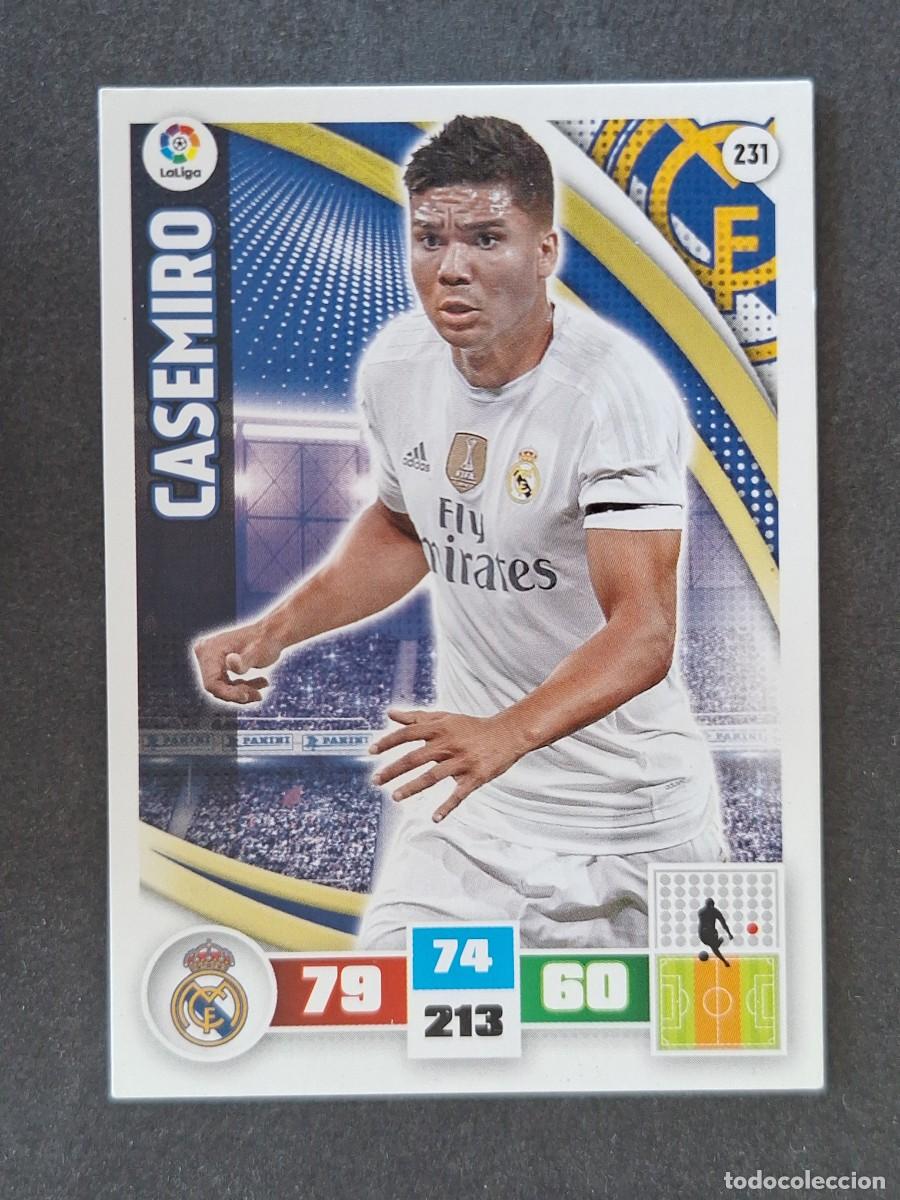 Cromos de f&uacute;tbol: CASEMIRO REAL MADRID 231 PANINI ADRENALYN XL 2015 2016 15 16