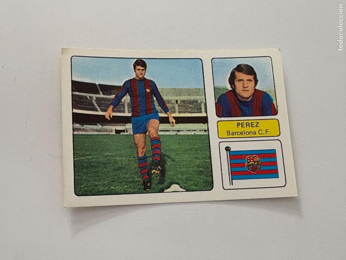 Football Stickers: 22. CROMO BARCELONA P&Eacute;REZ FHER 1973-1974 73-74 SIN PEGAR