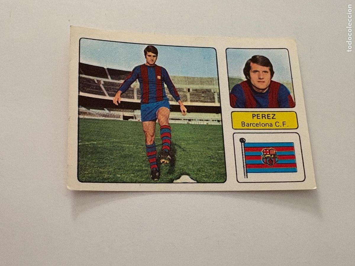 Football Stickers: 22. CROMO BARCELONA P&Eacute;REZ FHER 1973-1974 73-74 SIN PEGAR
