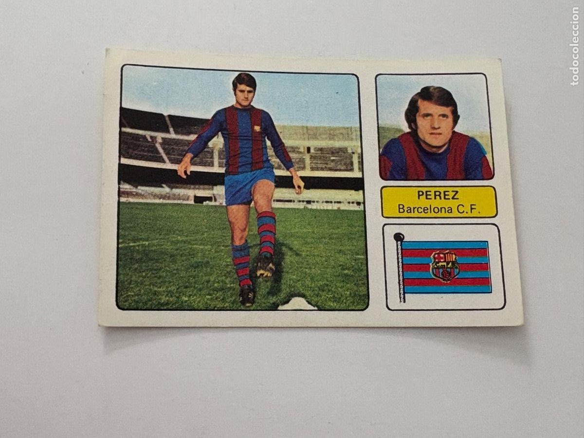 Football Stickers: 22. CROMO BARCELONA P&Eacute;REZ FHER 1973-1974 73-74 SIN PEGAR