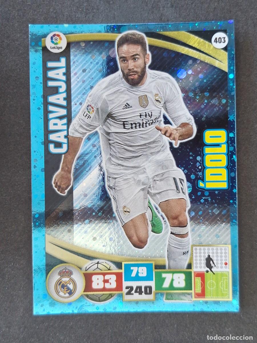 Cromos de f&uacute;tbol: CARVAJAL REAL MADRID IDOLO 403 PANINI ADRENALYN XL 2015 2016 15 16
