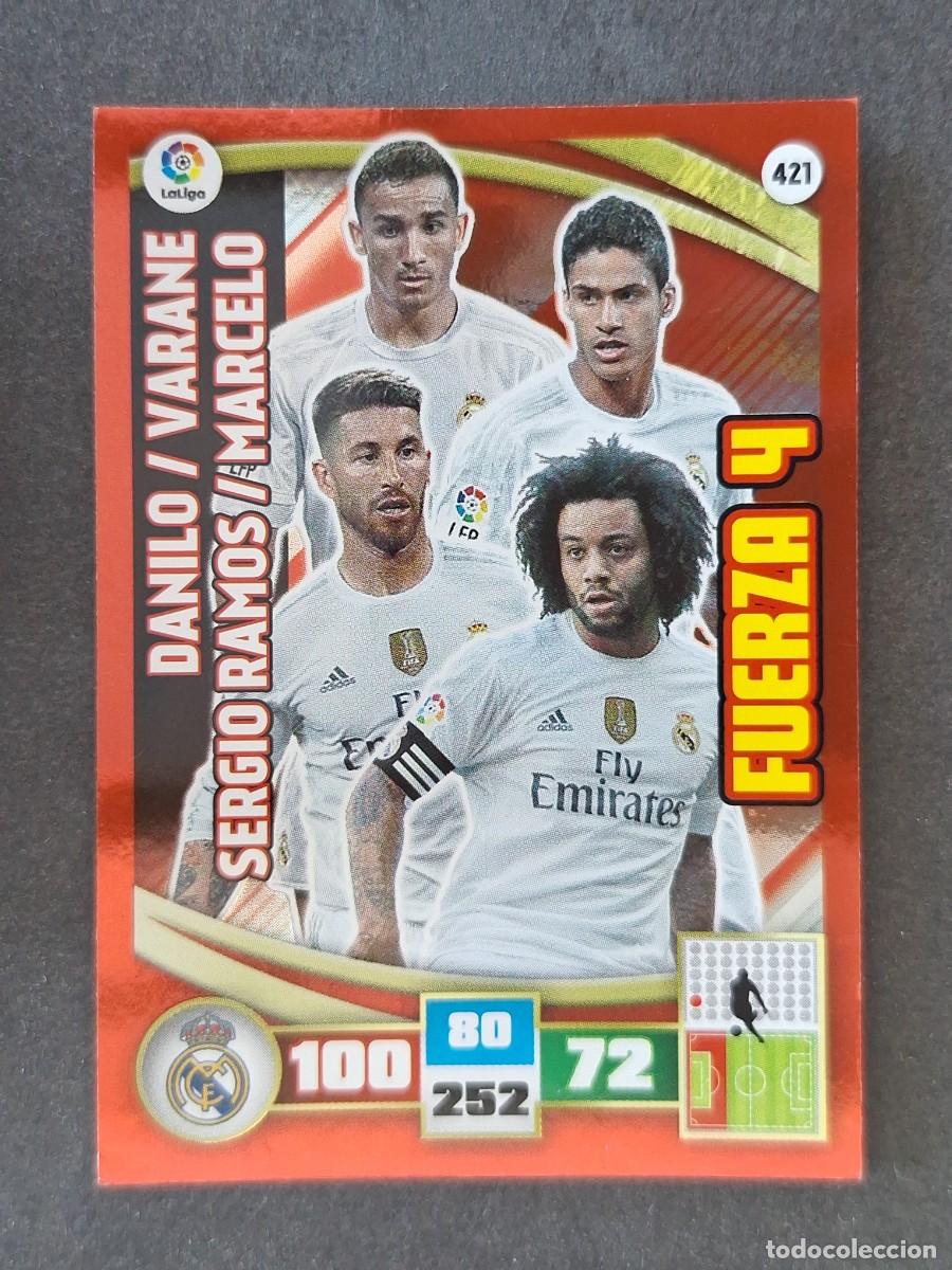 Cromos de f&uacute;tbol: REAL MADRID FUERZA 4 421 PANINI ADRENALYN XL 2015 2016 15 16