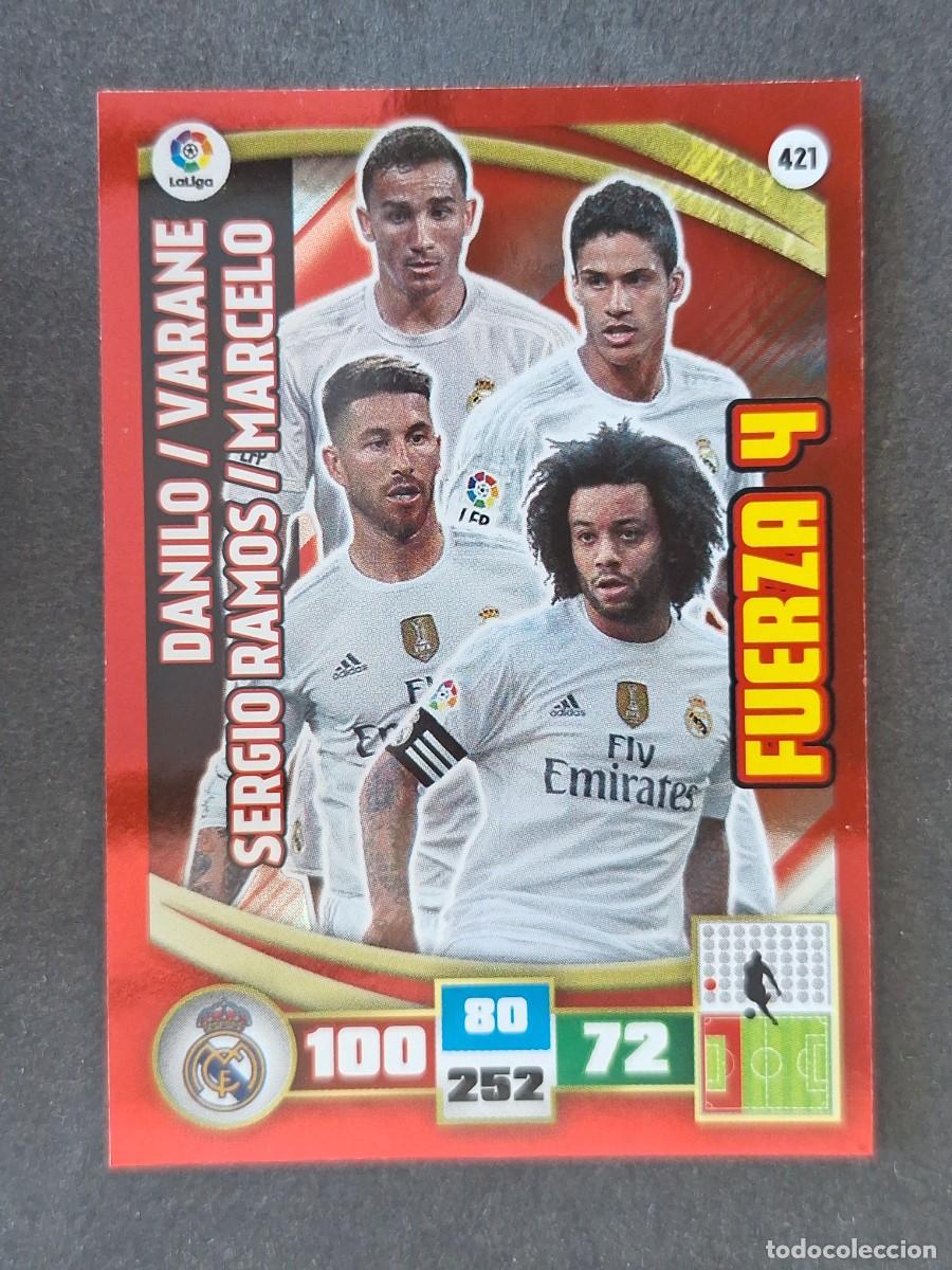 Cromos de f&uacute;tbol: REAL MADRID FUERZA 4 421 PANINI ADRENALYN XL 2015 2016 15 16