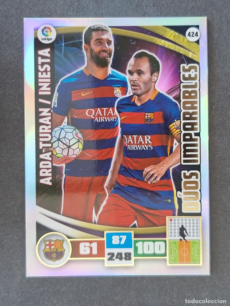 Football Stickers: ARDA TURAN - INIESTA F. C. BARCELONA DUOS IMPARABLES 424 PANINI ADRENALYN XL 2015 2016 15 16
