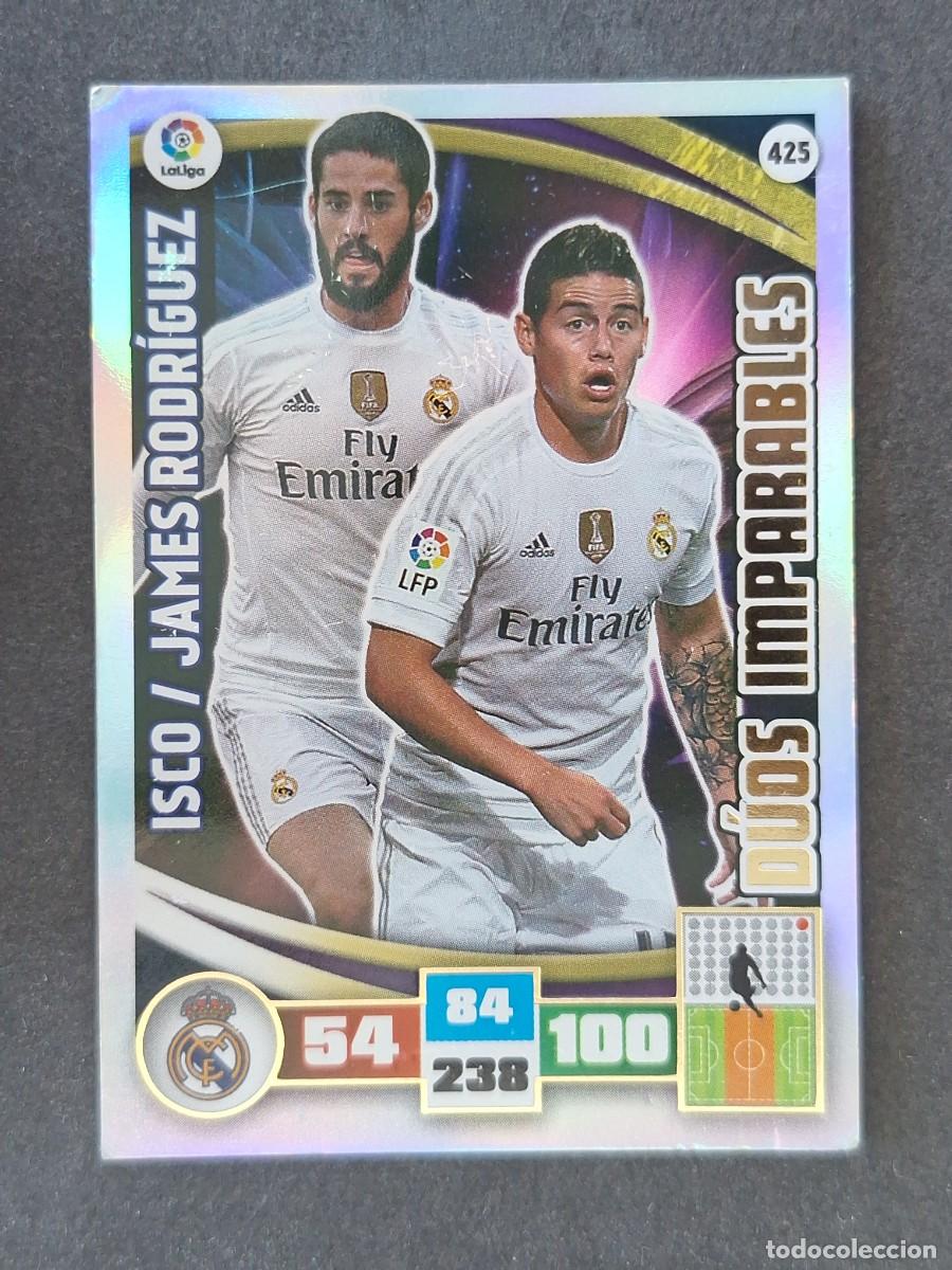 Football Stickers: ISCO - JAMES RODRIGUEZ REAL MADRID DUOS IMPARABLES 425 PANINI ADRENALYN XL 2015 2016 15 16