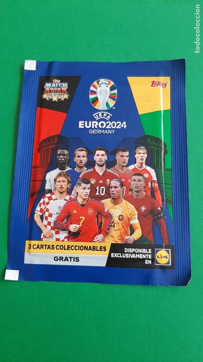 Football Stickers: (TOPPS)(EURO2024)(LIDL) SOBRE SIN ABRIR EDICI&Oacute;N LIMITADA DE LIDL 2024