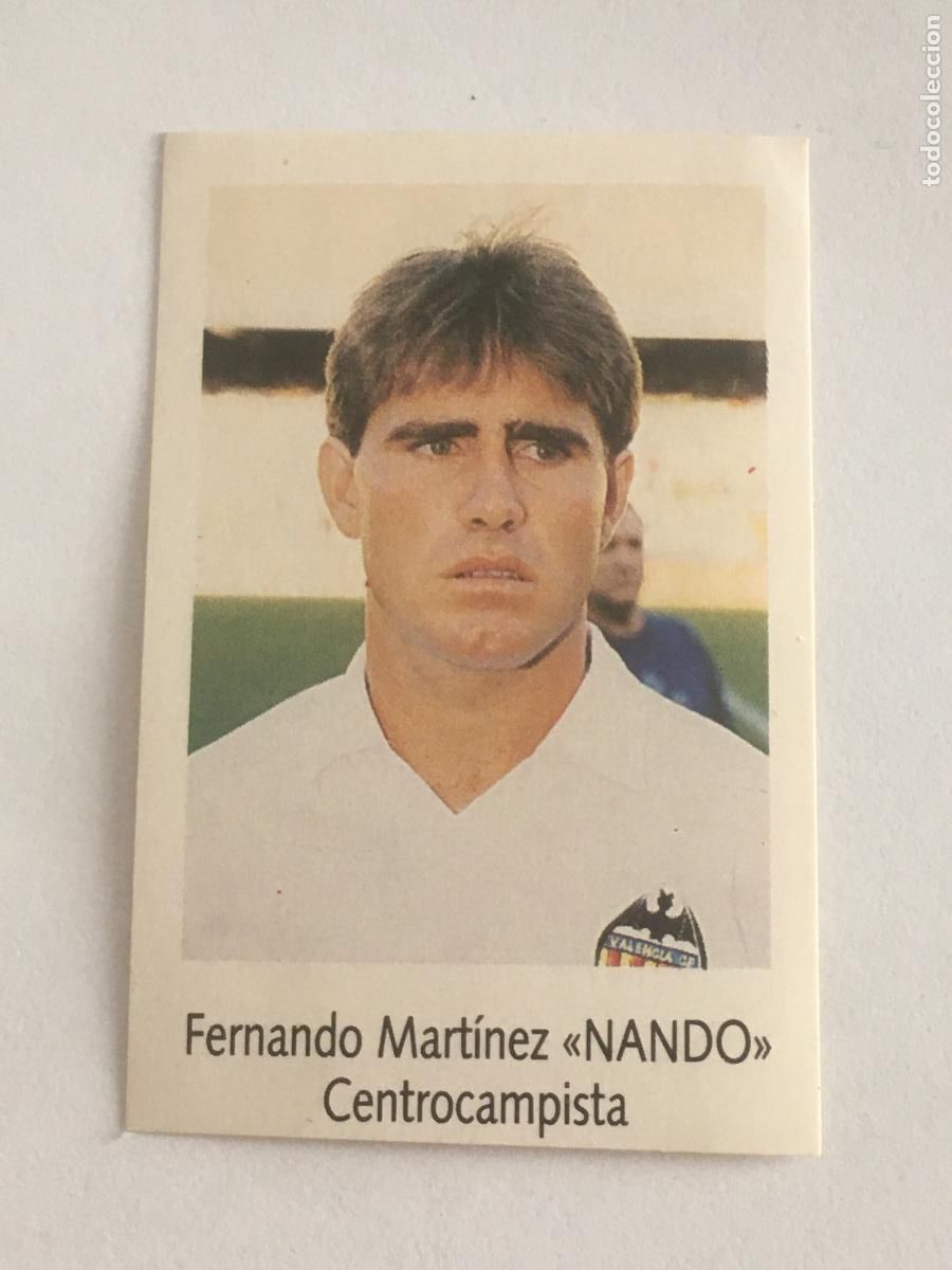 Figurine di Calcio: nando valencia cromo n&ordm; 213 bimbo liga futbol 91 92 1991 1992 cromo nunca pegado