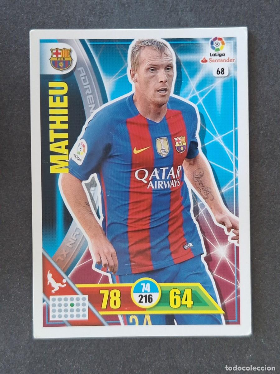 Fu&szlig;ball-Sticker: MATHIEU F. C. BARCELONA 68 PANINI ADRENALYN XL 2016 2017 16 17