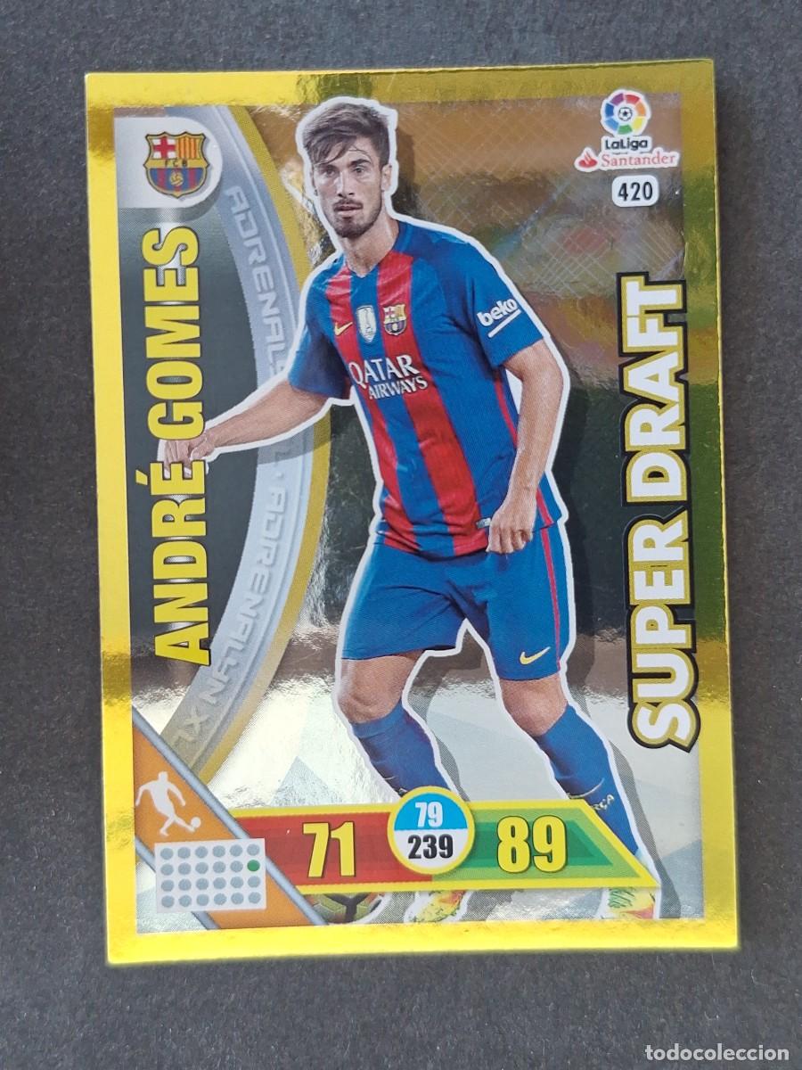 Cromos de Futebol: ANDRE GOMES F. C. BARCELONA SUPER DRAFT 420 PANINI ADRENALYN XL 2016 2017 16 17