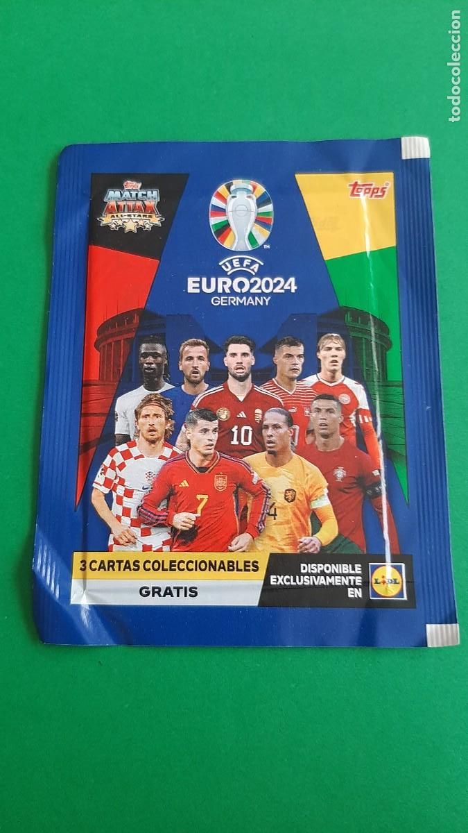 Football Stickers: (TOPPS)(EURO2024)(LIDL) SOBRE SIN ABRIR EDICI&Oacute;N LIMITADA DE LIDL 2024