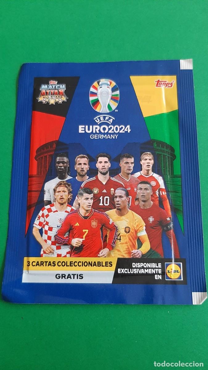 Fu&szlig;ball-Sticker: (TOPPS)(EURO2024)(LIDL) SOBRE SIN ABRIR EDICI&Oacute;N LIMITADA DE LIDL 2024