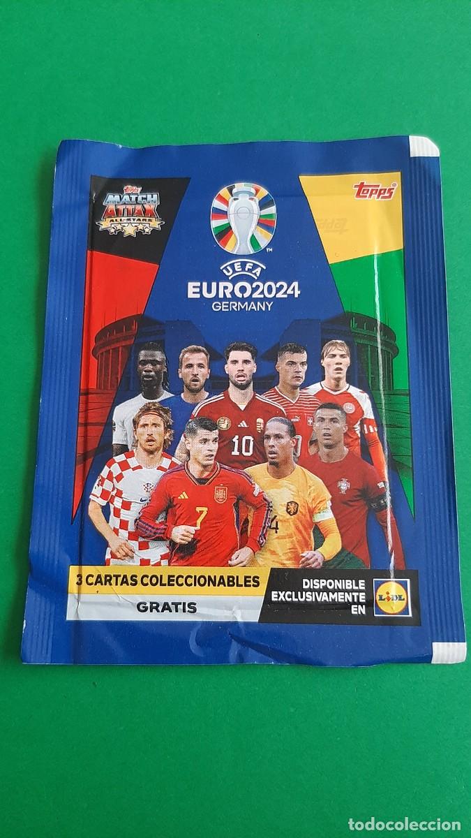 Fu&szlig;ball-Sticker: (TOPPS)(EURO2024)(LIDL) SOBRE SIN ABRIR EDICI&Oacute;N LIMITADA DE LIDL 2024