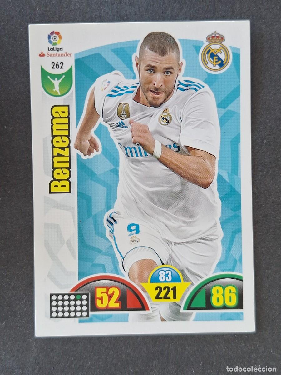 Cromos de f&uacute;tbol: BENZEMA REAL MADRID 262 PANINI ADRENALYN XL 2017 2018 17 18
