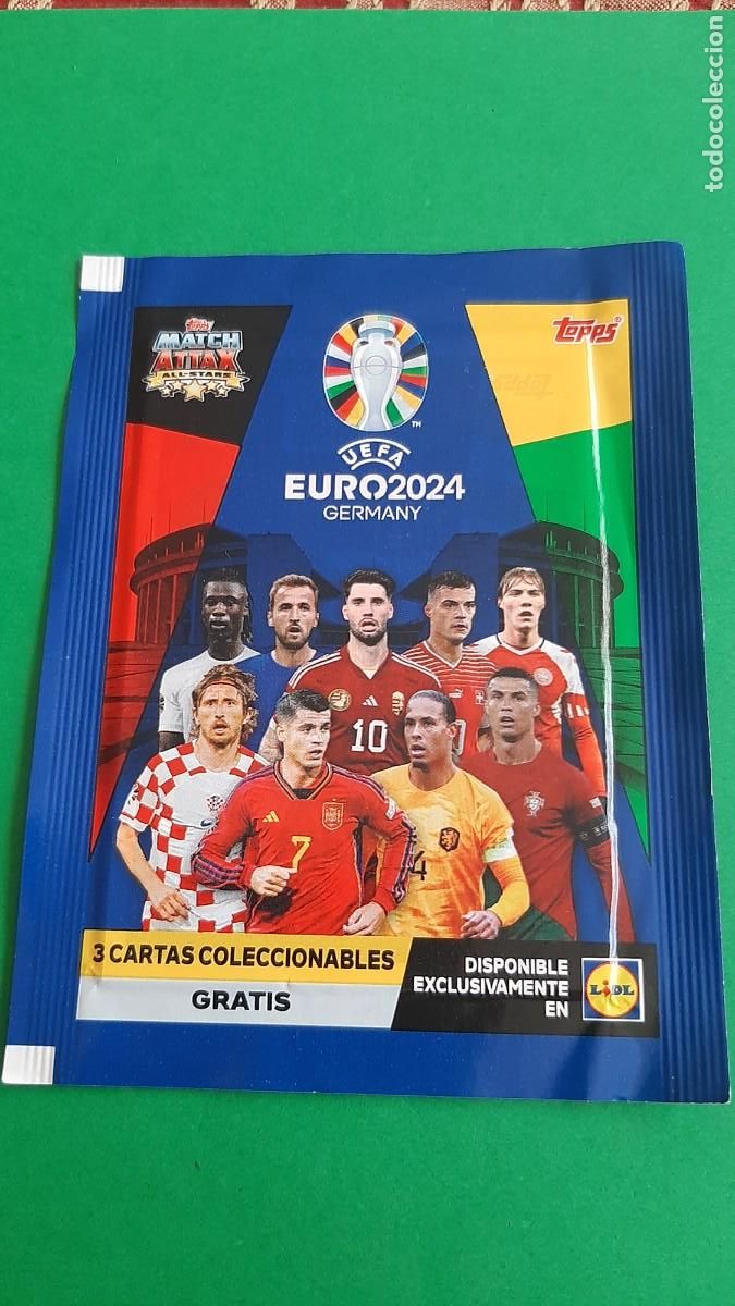 Figurine di Calcio: (TOPPS)(EURO2024)(LIDL) SOBRE SIN ABRIR EDICI&Oacute;N LIMITADA DE LIDL 2024