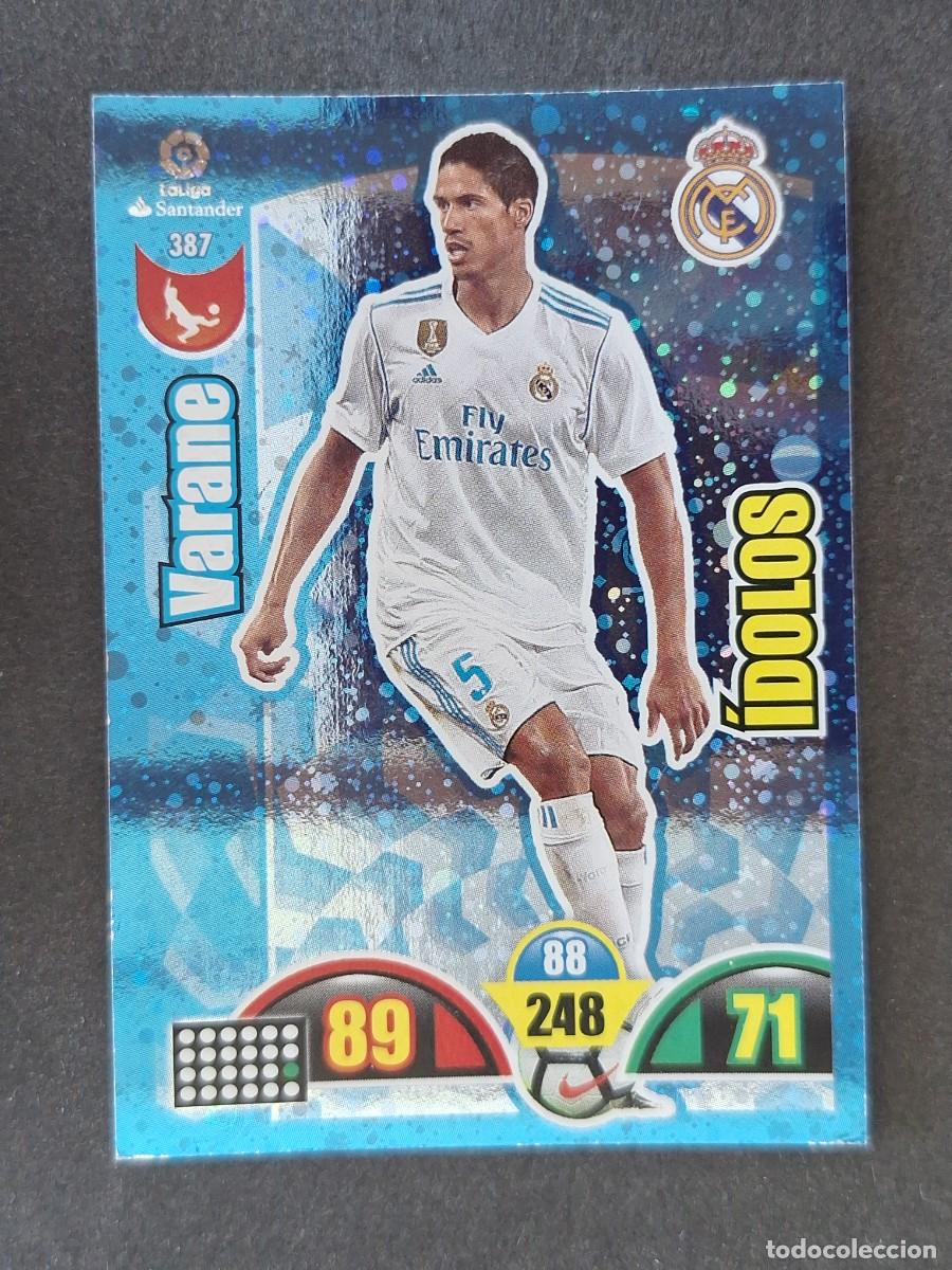 Cromos de f&uacute;tbol: VARANE REAL MADRDID IDOLOS 387 PANINI ADRENALYN XL 2017 2018 17 18