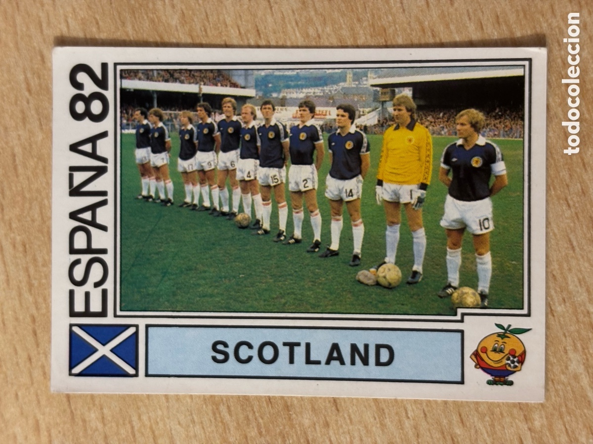 Cromos de f&uacute;tbol: # 401 Alineaci&oacute;n Escocia Mundial Espa&ntilde;a 82 sin pegar Panini