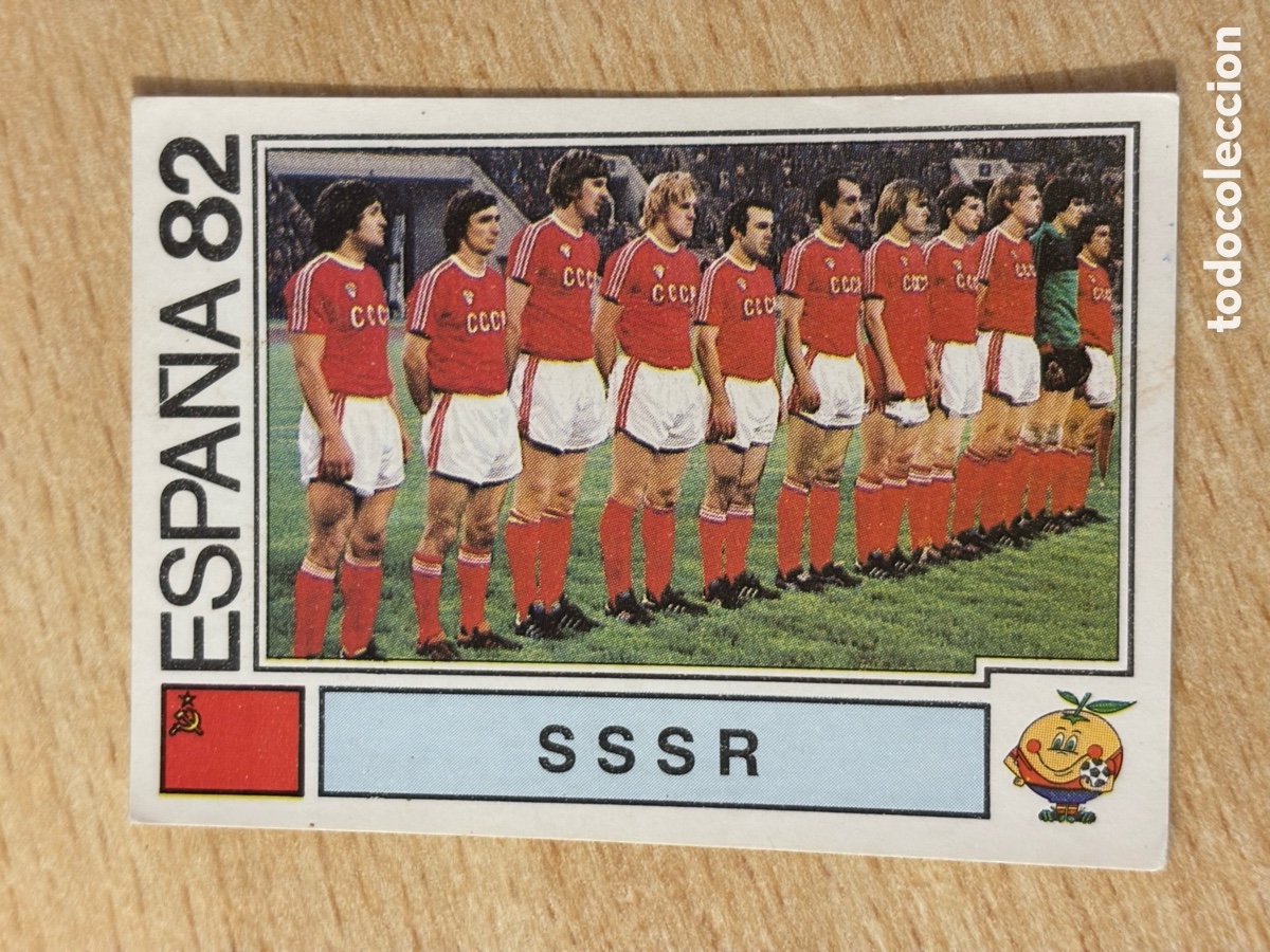 Cromos de f&uacute;tbol: # 383 Alineaci&oacute;n URSS Mundial Espa&ntilde;a 82 sin pegar Panini