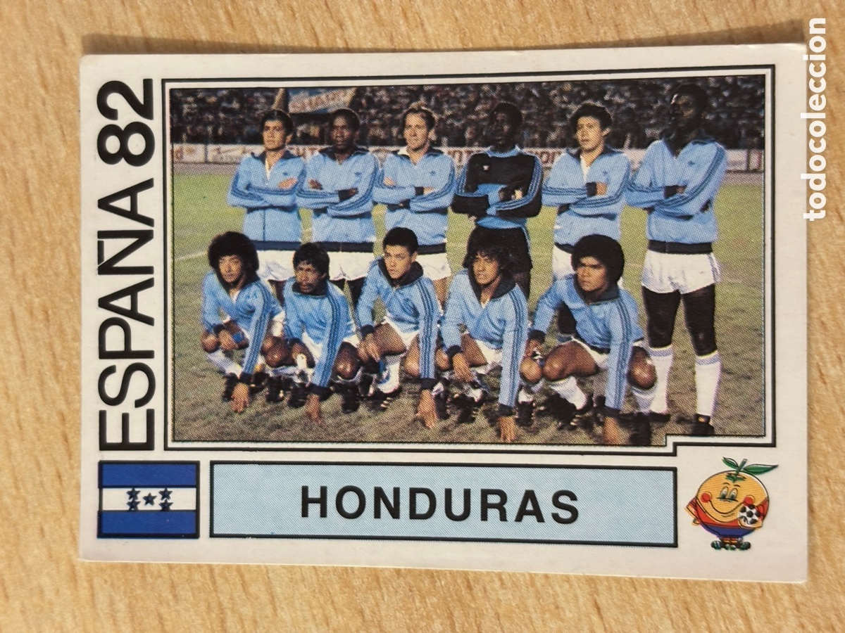 Cromos de f&uacute;tbol: # 347 Alineaci&oacute;n Honduras Mundial Espa&ntilde;a 82 sin pegar Panini