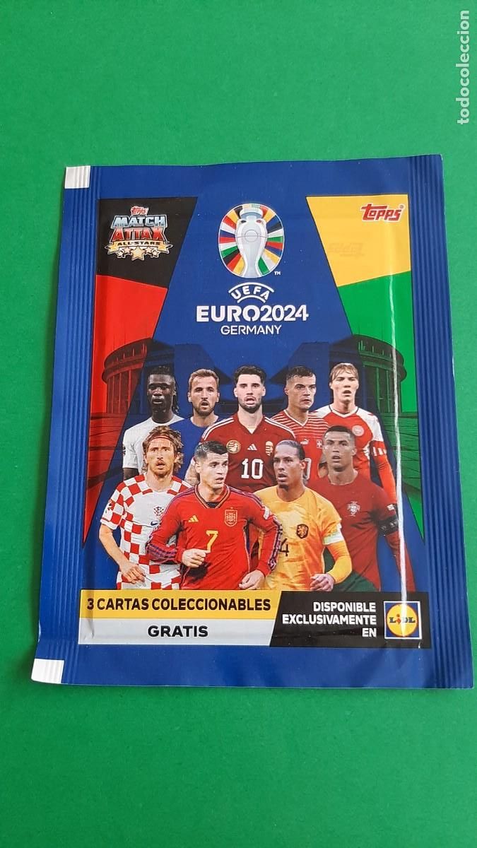 Figurine di Calcio: (TOPPS)(EURO2024)(LIDL) SOBRE SIN ABRIR EDICI&Oacute;N LIMITADA DE LIDL 2024