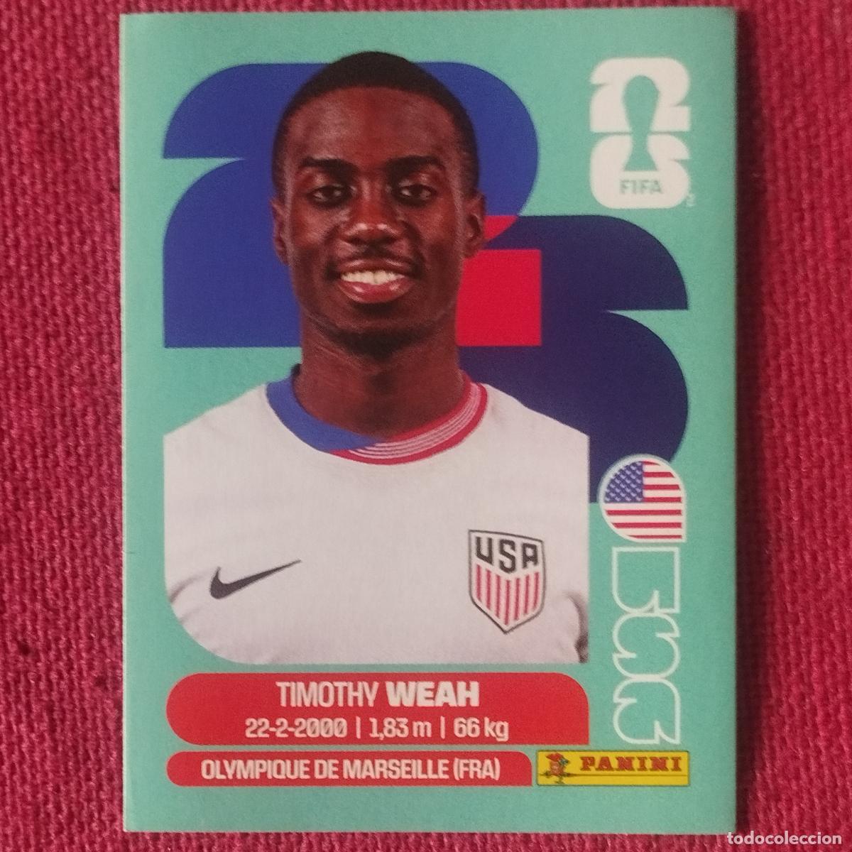 Cromos de f&uacute;tbol: THIMOTY WEAH - ESTADOS UNIDOS - USA 12 - MUNDIAL DE FUTBOL - FIFA WORLD CUP - 2026