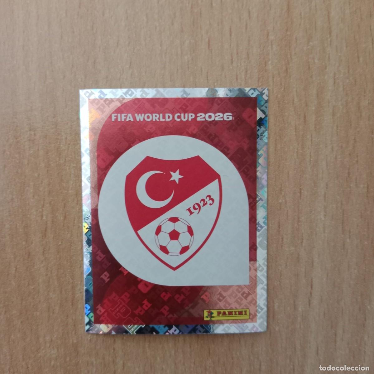Cartes &agrave; collectionner de Football: TURQU&Iacute;A , ESCUDO , STICKER CROMO N&ordm; TUR 1 , FIFA WORLD CUP 2026 - PANINI - A&Ntilde;O 2026.