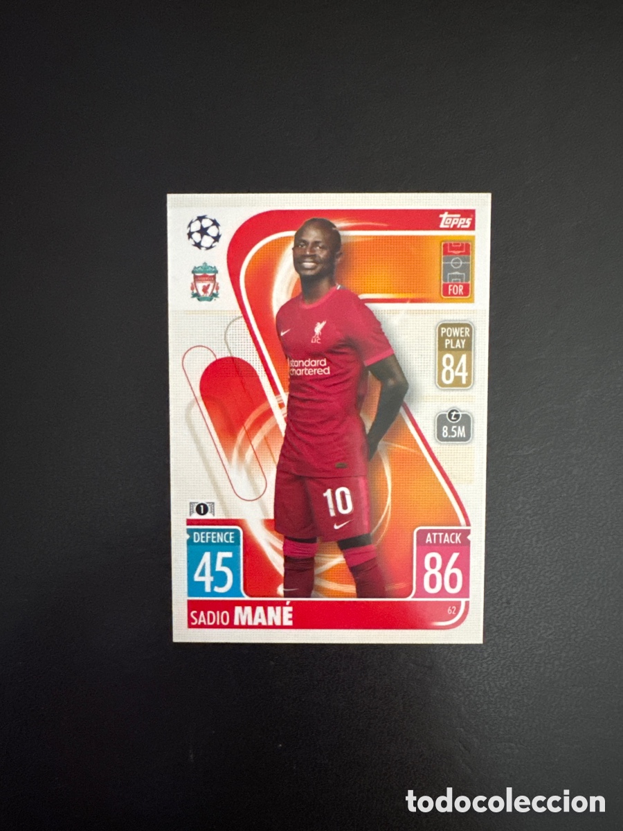 Fu&szlig;ball-Sticker: MAN&Eacute; LIVERPOOL N&Uacute;MERO 62 MATCH ATTAX 2021 2022