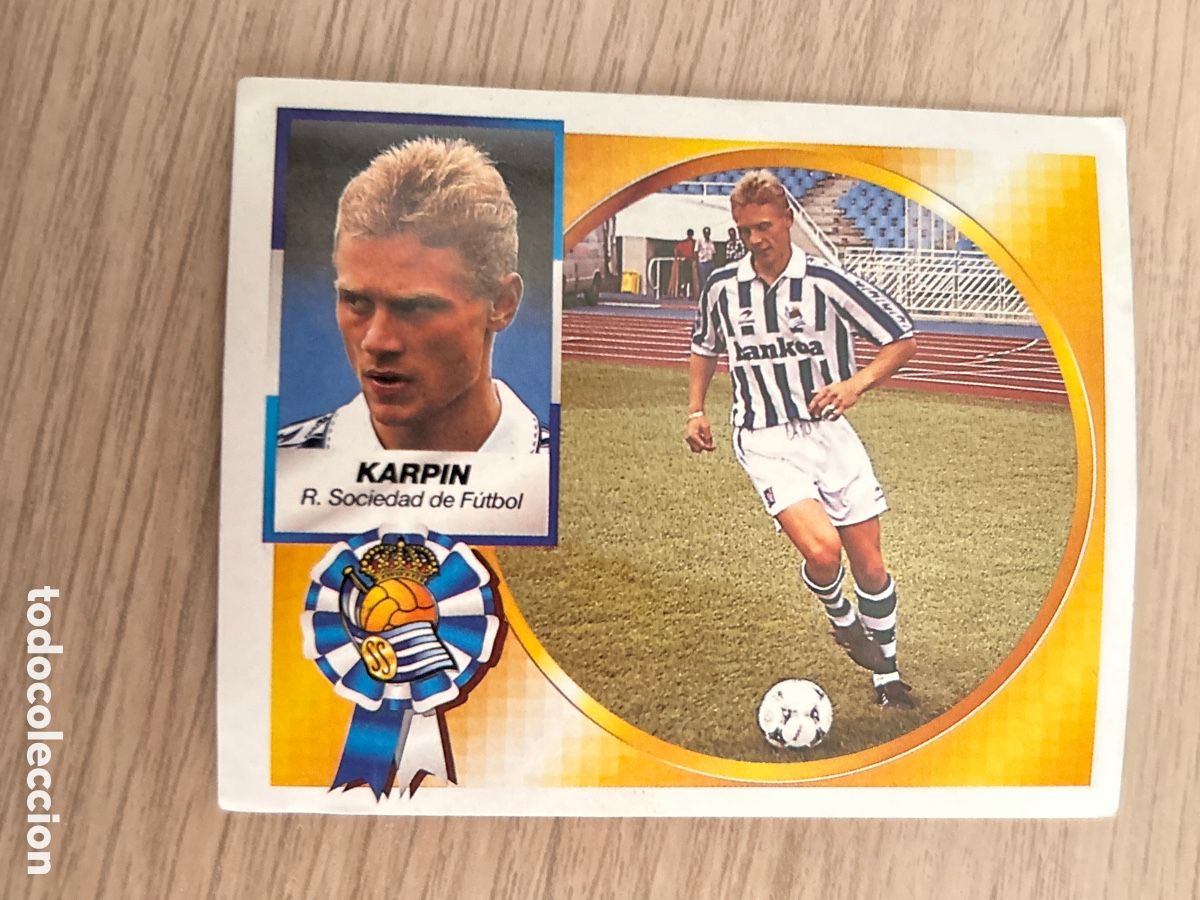 Fu&szlig;ball-Sticker: KARPIN REAL SOCIEDAD COLOCA LIGA ESTE 1994 1995 94 95 leer NUNCA PEGADO SIN PEGAR