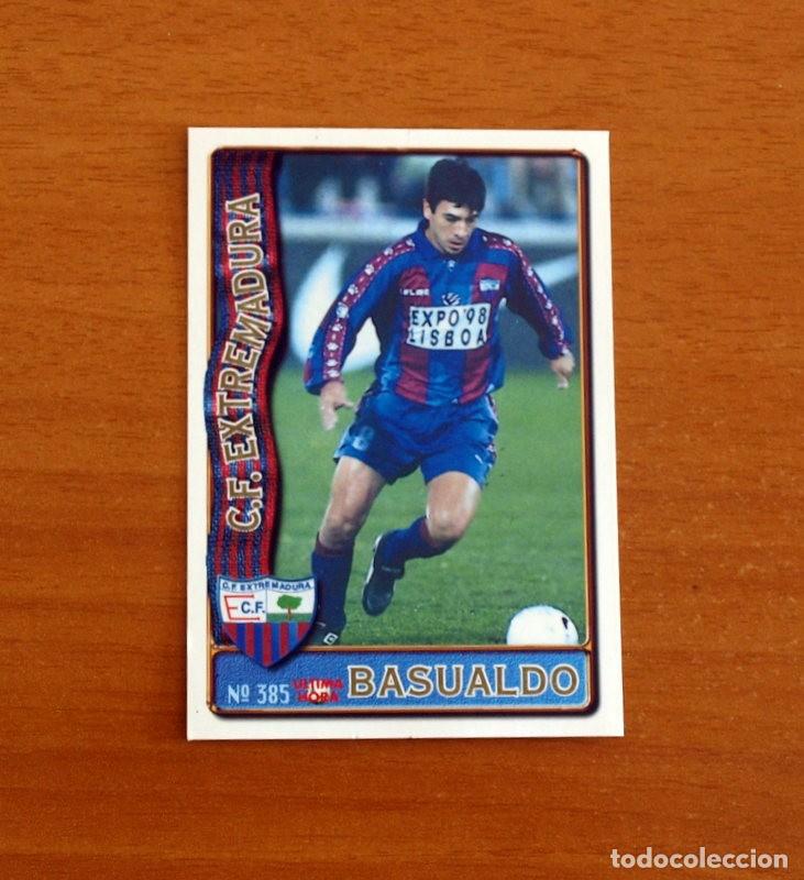 Cromos de f&uacute;tbol: Extremadura -N&ordm; 385 Basualdo -&Uacute;ltima Hora-Mundicromo Las Fichas de la Liga de F&uacute;tbol 1996-1997-96-97