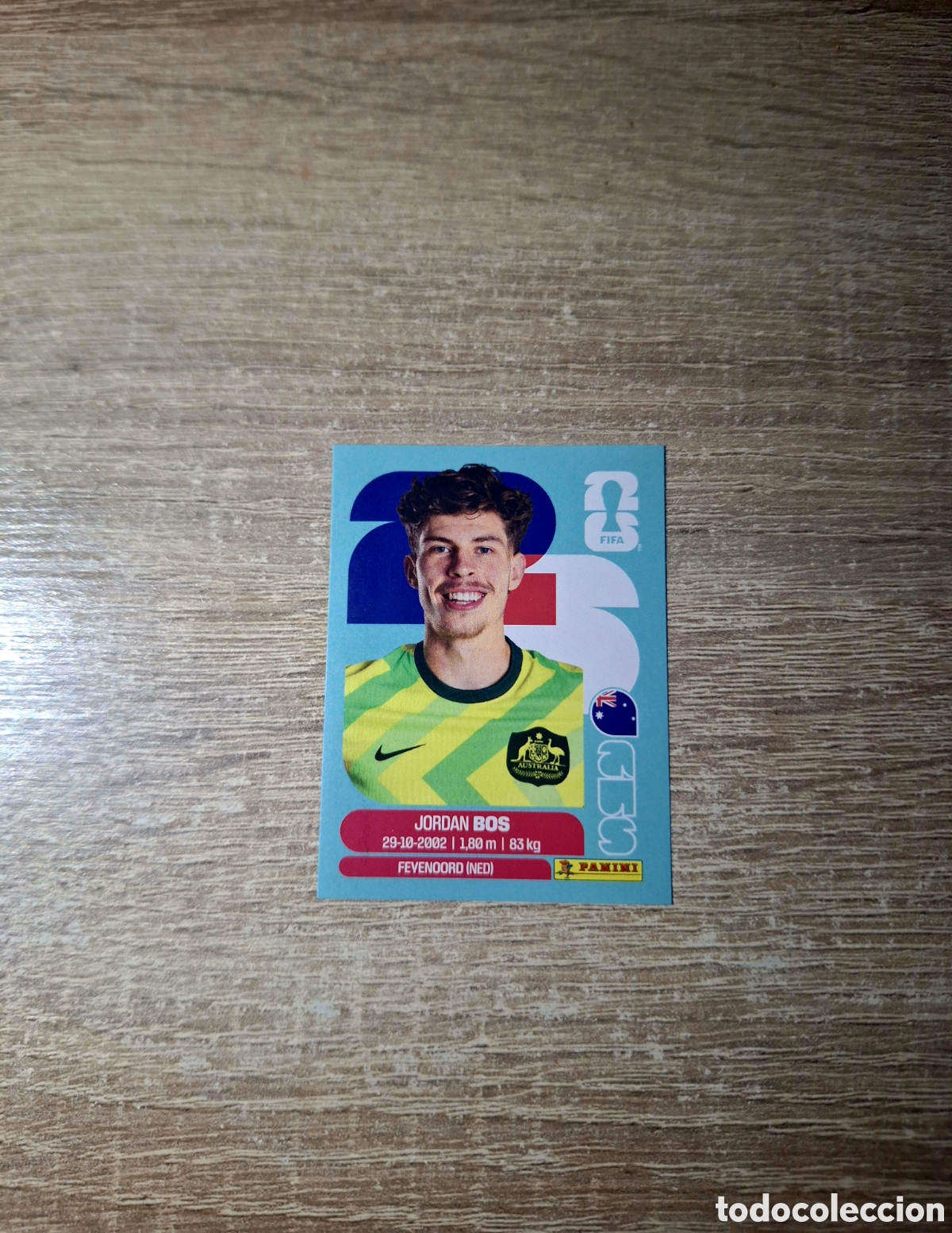 Cromos de f&uacute;tbol: AUS 6 JORDAN BOS (MUNDIAL 2026)