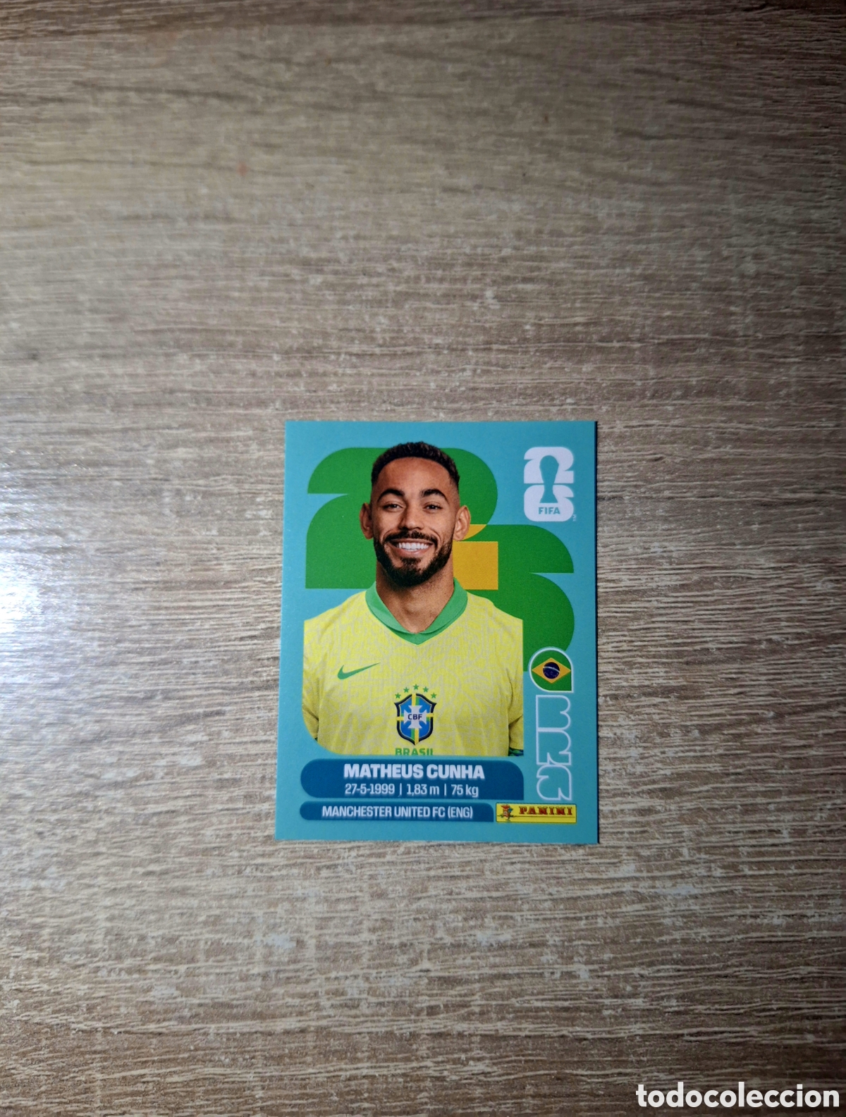 Cromos de f&uacute;tbol: BRA 17 MATHEUS CUNHA (MUNDIAL 2026)