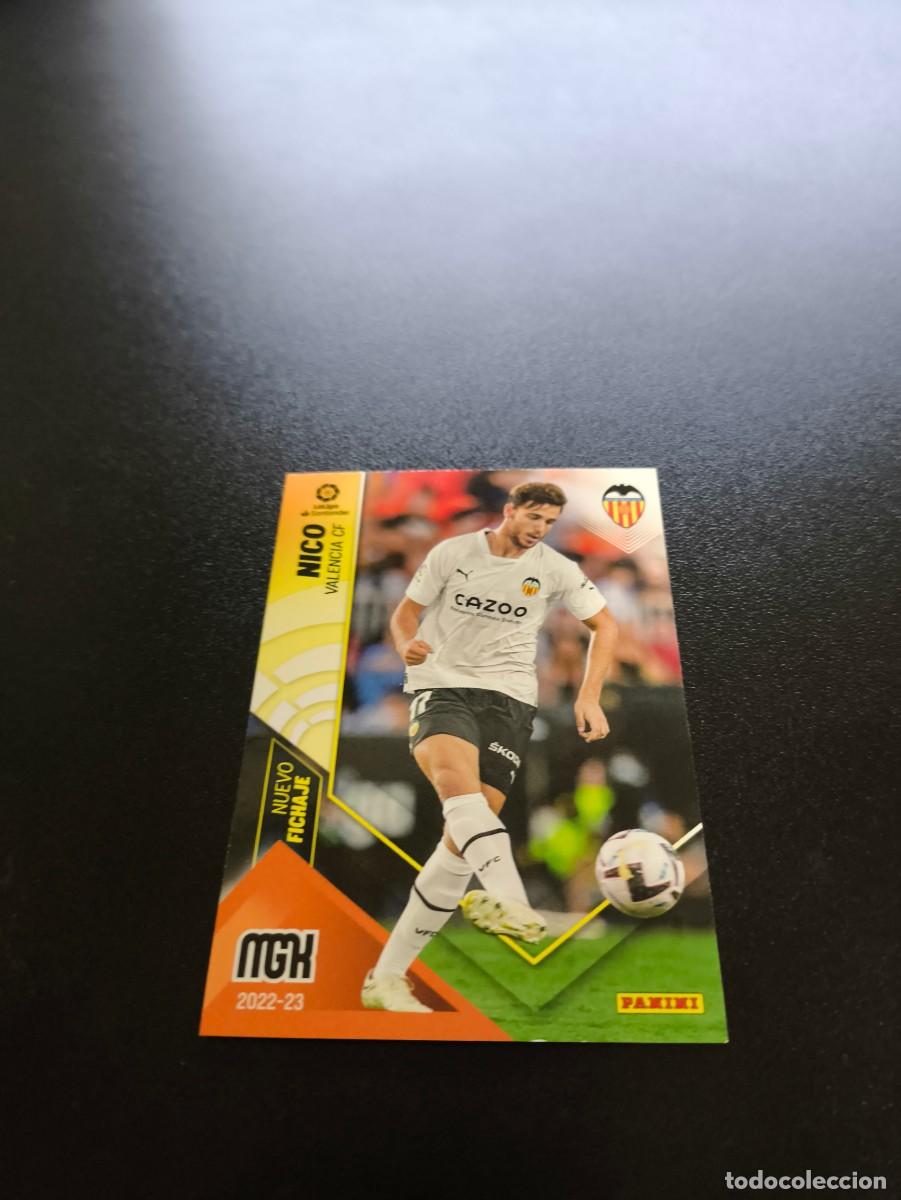 Figurine di Calcio: 458 Nico Gonz&aacute;lez VALENCIA NUEVO FICHAJE PANINI LIGA MEGACRACKS MGK 2022 2023 22 23 NO ESTE