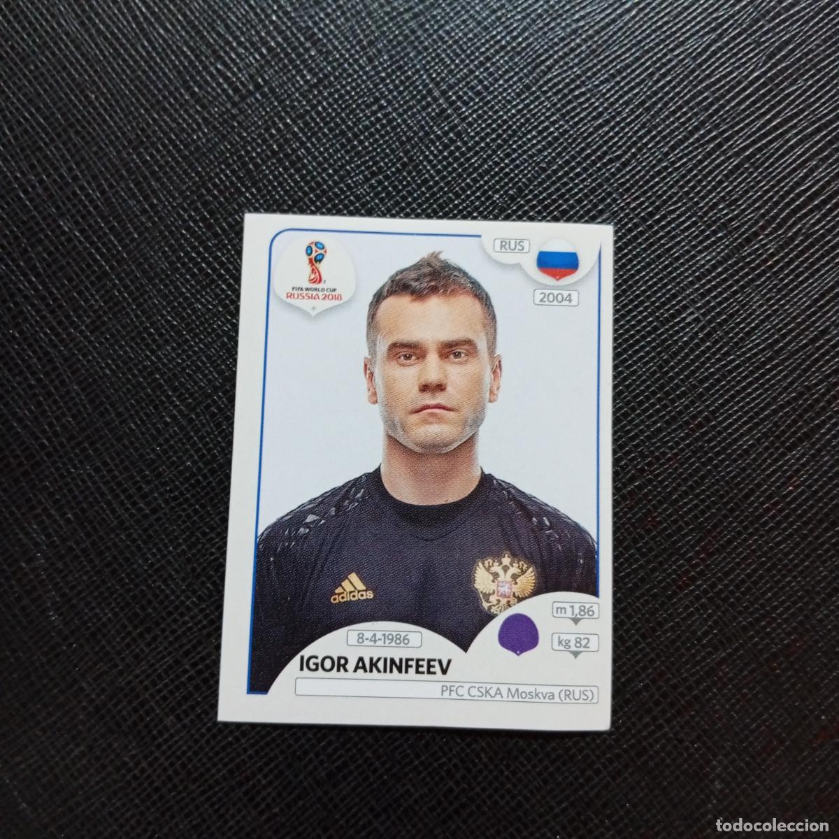 Football Stickers: 34 IGOR AKINFEEV RUSIA PANINI MUNDIAL RUSIA 2018 CROMO FUTBOL 18 - SIN PEGAR - CJ2