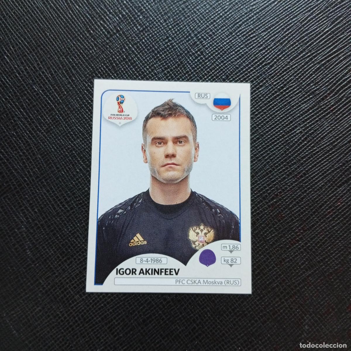 Football Stickers: 34 IGOR AKINFEEV RUSIA PANINI MUNDIAL RUSIA 2018 CROMO FUTBOL 18 - SIN PEGAR - CJ2 .