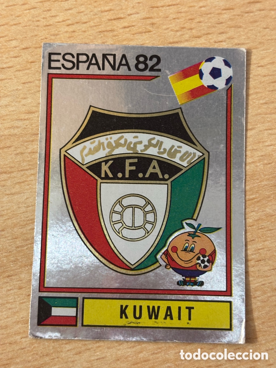 Fu&szlig;ball-Sticker: # 228 Escudo Kuwait Mundial Espa&ntilde;a 82 sin pegar Panini