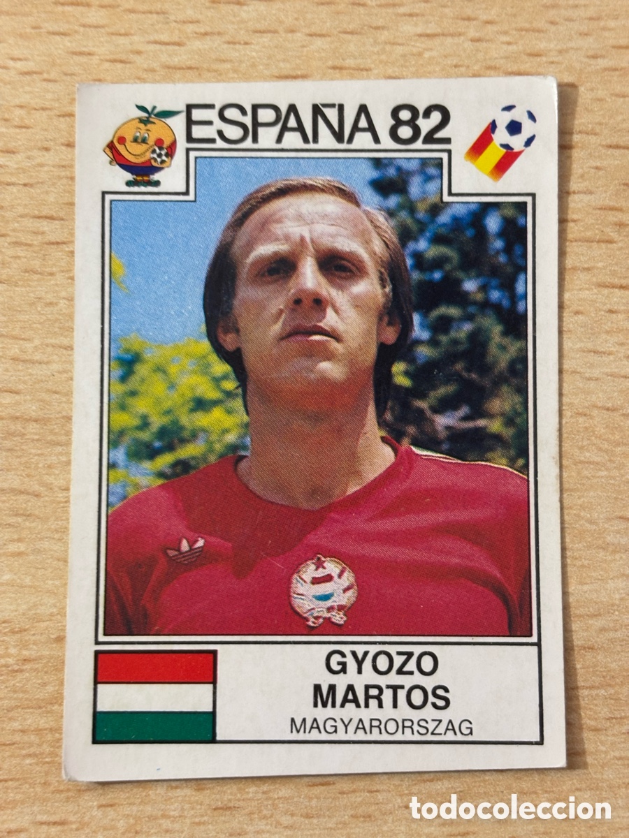 Football Stickers: # 185 Gyozo Martos Hungr&iacute;a Mundial Espa&ntilde;a 82 sin pegar Panini
