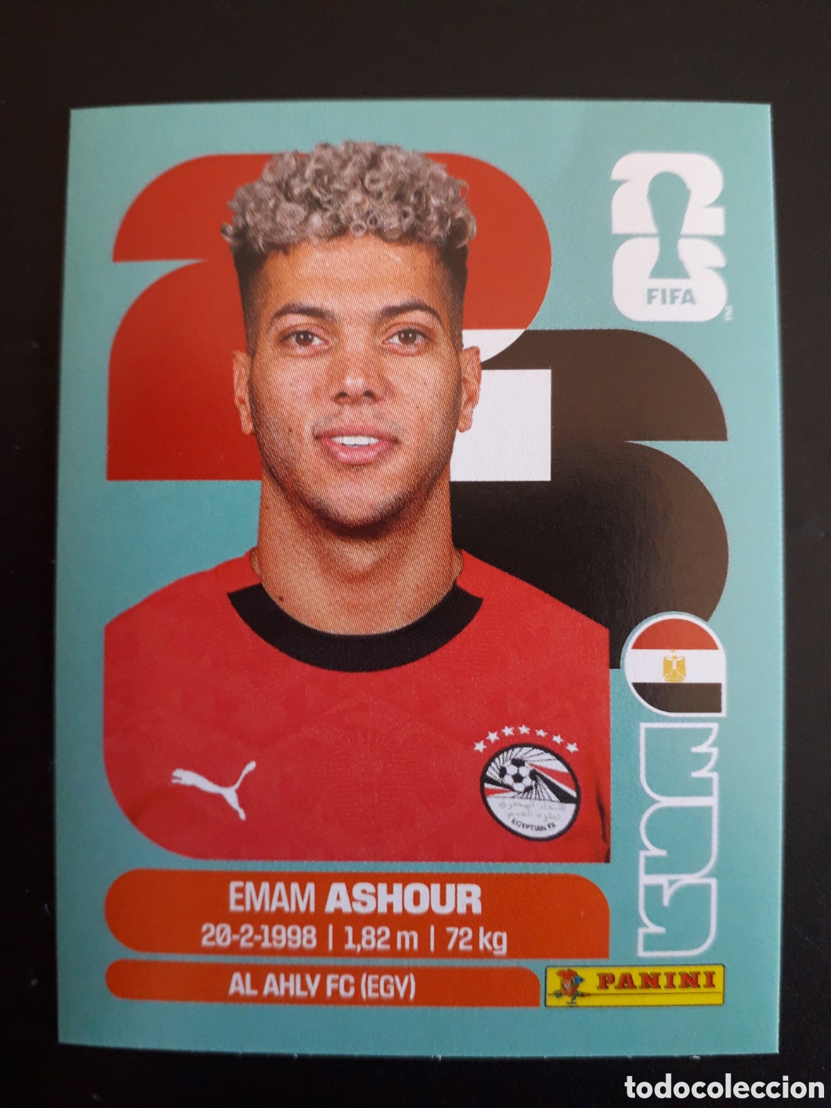 Football Stickers: ASHOUR EGIPTO EGY 15 MUNDIAL F&Uacute;TBOL 2026 FIFA WORLD CUP PANINI SIN PEGAR PEDIDO M&Iacute;NIMO 3&euro;