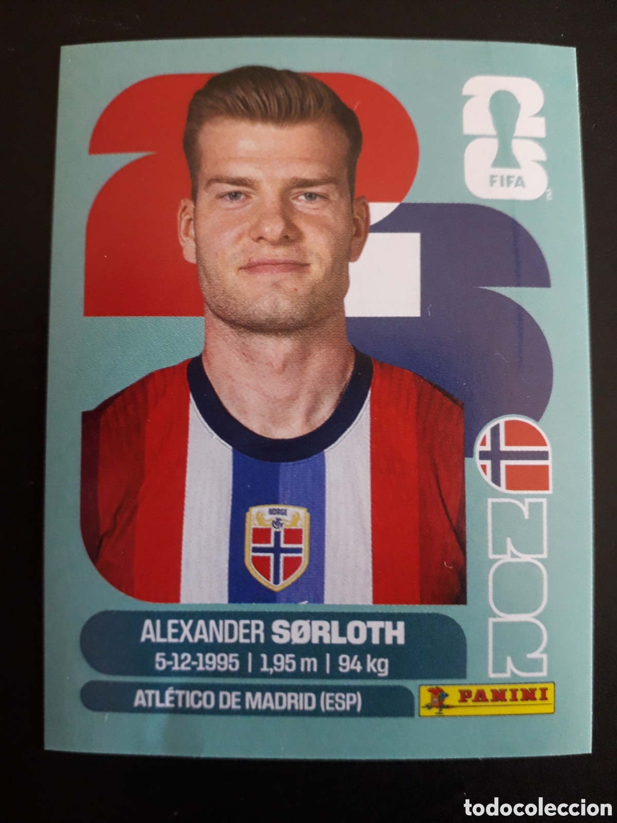 Figurine di Calcio: SORLOTH NORUEGA NOR 16 MUNDIAL F&Uacute;TBOL 2026 FIFA WORLD CUP PANINI SIN PEGAR PEDIDO M&Iacute;NIMO 3&euro;