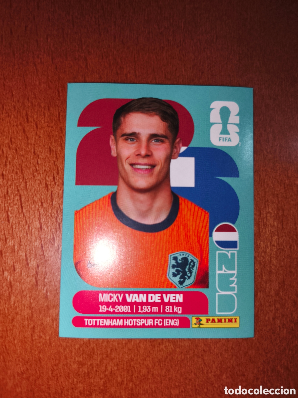 Cromos de f&uacute;tbol: NED4 Micky Van De Ven NED 4 Fifa World Cup 2026 Holanda