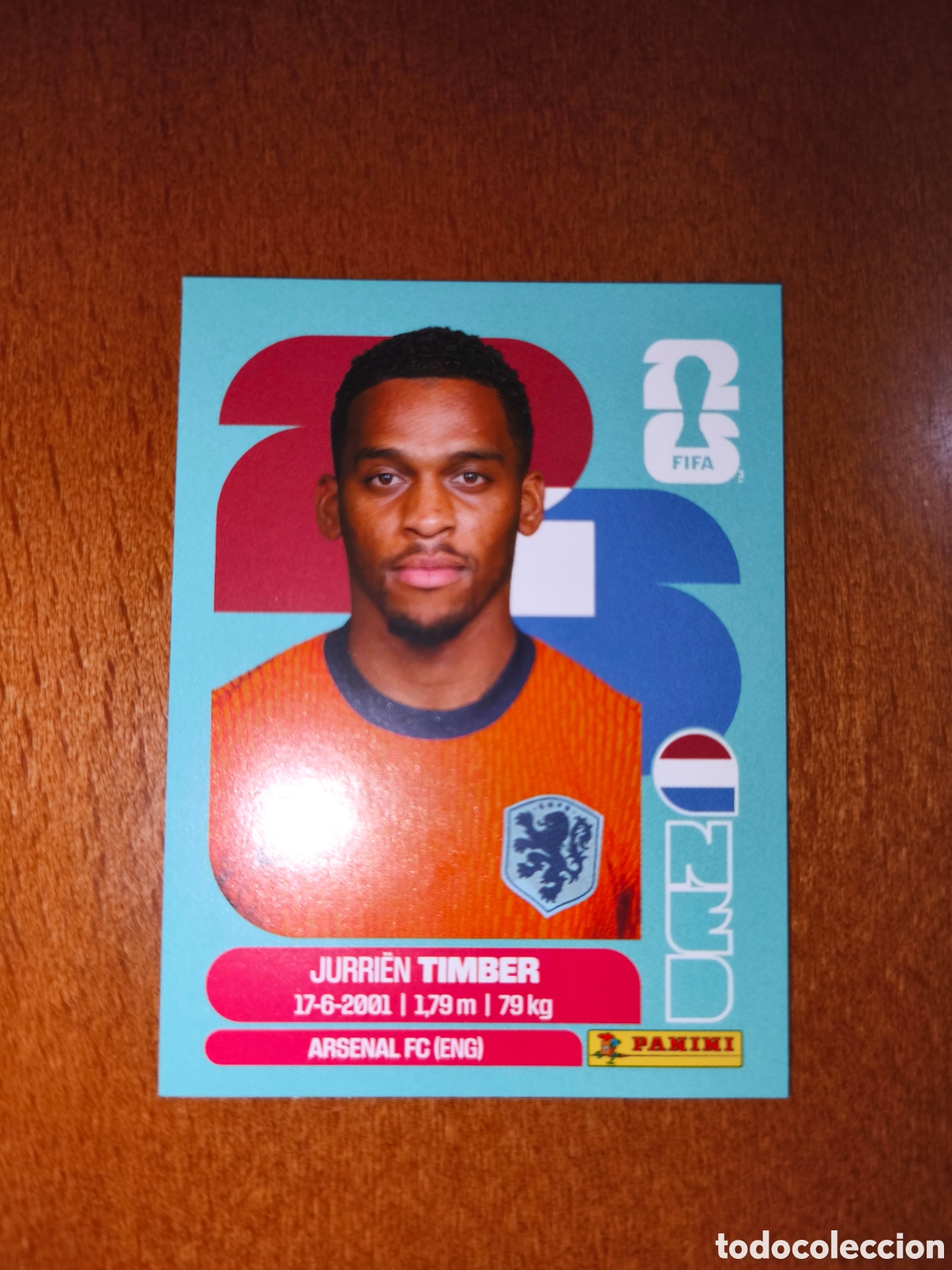 Cromos de f&uacute;tbol: NED5 Jurrien Timber NED 5 Fifa World Cup 2026 Holanda